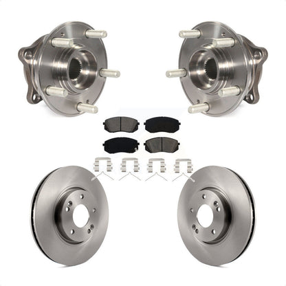 Hub Bearing Assembly Disc Brake Rotors And Pads Front Kit For Hyundai Sonata