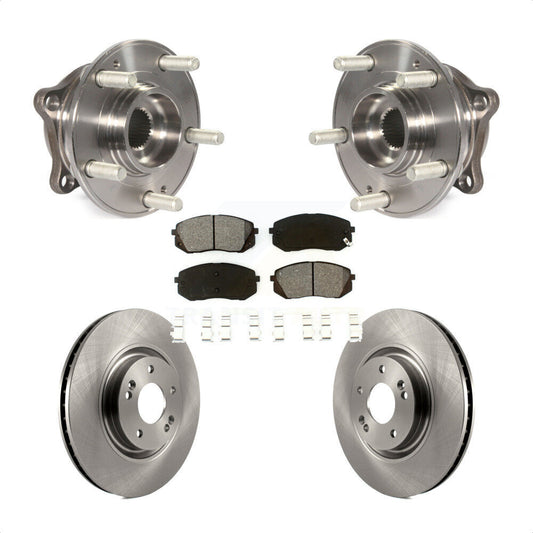Hub Bearing Disc Brake Rotor Pad Front Kit For Hyundai Tucson Sonata Kia Cadenza