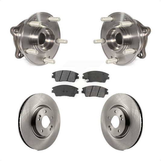 Hub Bearing Assembly Disc Brake Rotors And Pads Front Kit For Kia Sportage