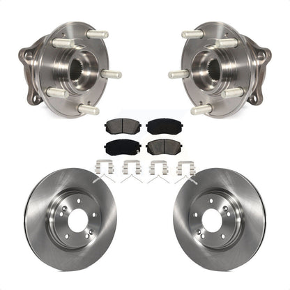 Hub Bearing Assembly Brake Rotor And Pad Front Kit For Hyundai Sonata Kia Optima