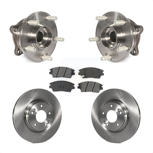 Hub Bearing Assembly Brake Rotor & Pad Front Kit For Hyundai Tucson Kia Sportage
