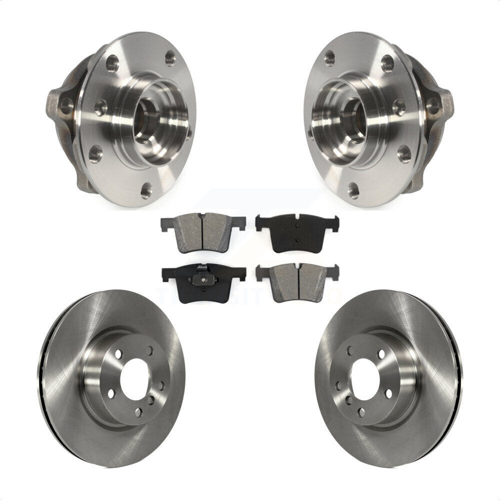 Hub Bearing Assembly Disc Brake Rotors And Pads Front Kit For BMW X3 X4