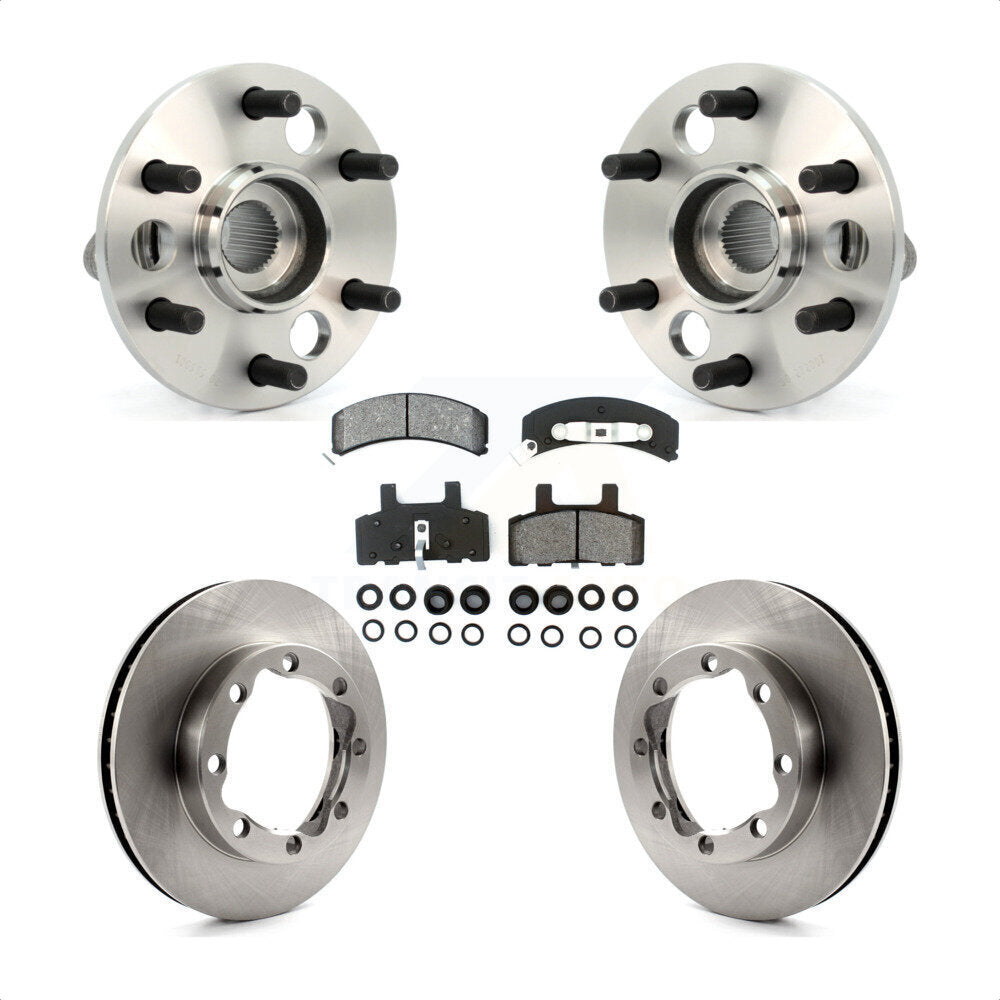 Hub Bearing Disc Brake Rotor Pad Front Kit For 1994 K1500 Suburban Chevrolet GMC