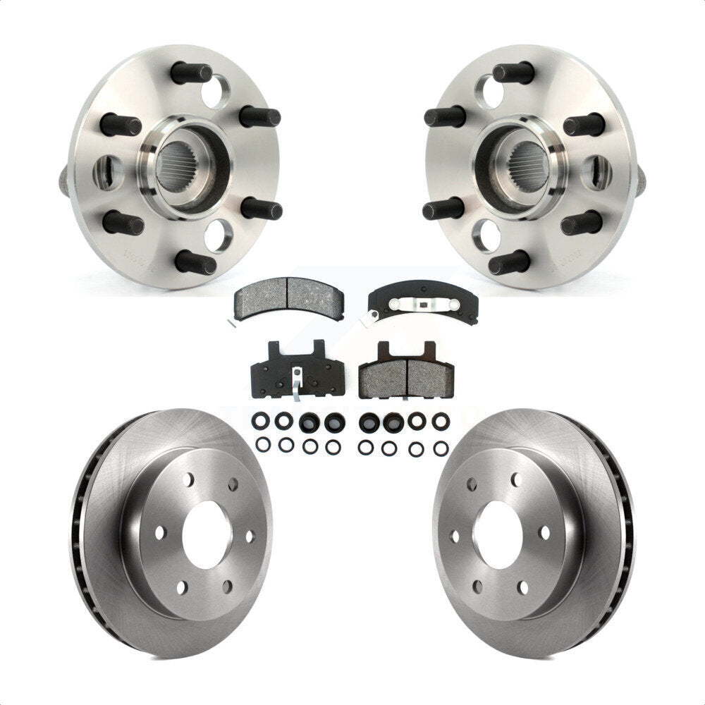 Hub Bearing Brake Rotor And Pad Front Kit For K1500 GMC Chevrolet K2500 Suburban