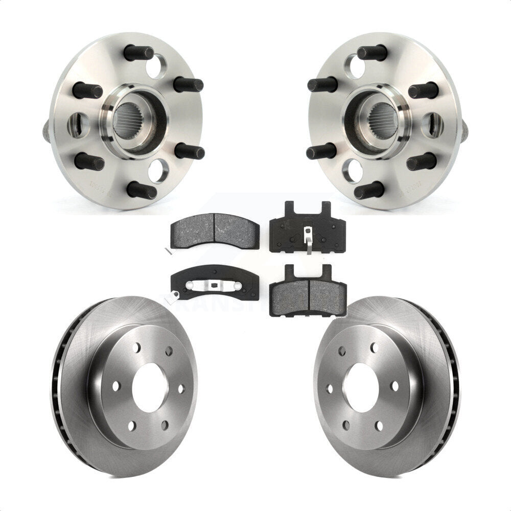 Hub Bearing Brake Rotor And Pad Front Kit For Chevrolet K2500 Suburban K1500 GMC