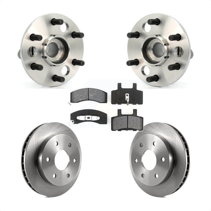 Hub Bearing Brake Rotor And Pad Front Kit For Chevrolet K2500 Suburban K1500 GMC