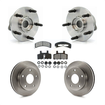 Hub Bearing Assembly Disc Brake Rotors And Pads Front Kit For Dodge Ram 1500