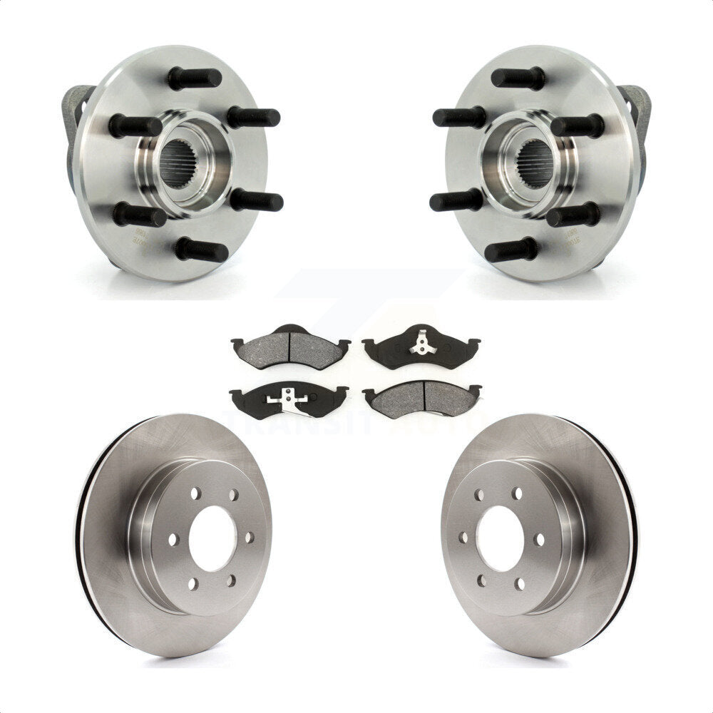 Hub Bearing Assembly Disc Brake Rotor And Pad Front Kit For Dodge Dakota Durango