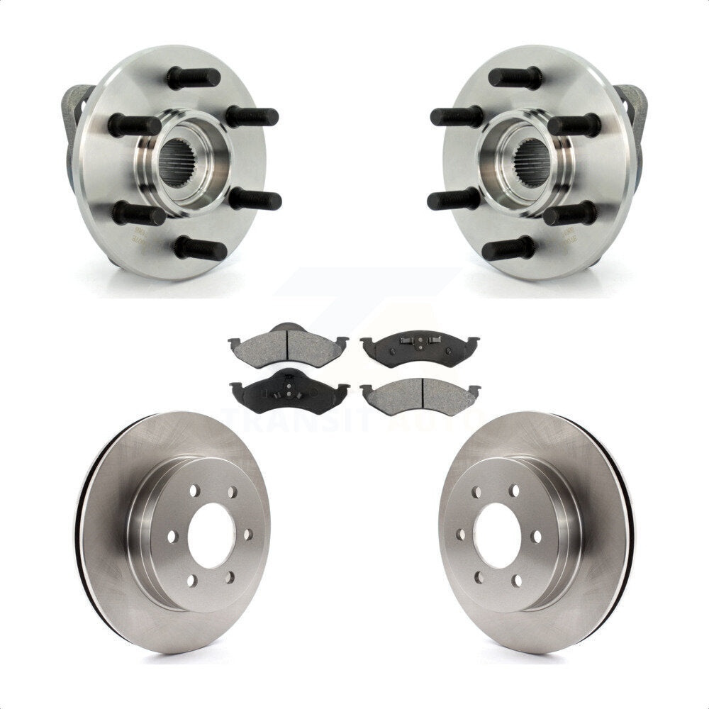 Hub Bearing Assembly Disc Brake Rotor And Pad Front Kit For Dodge Dakota Durango