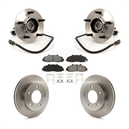 Hub Bearing Disc Brake Rotor & Pad Front Kit For Ford F-150 4WD with 4-Wheel ABS