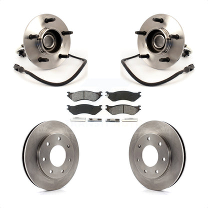 Hub Bearing Brake Rotor & Pad Front Kit For 1999 Ford F-150 4WD with 4-Wheel ABS