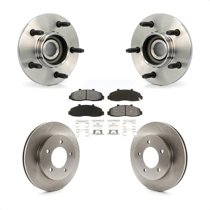Hub Bearing Disc Brake Rotor & Pad Front Kit For Ford F-150 4WD with 2-Wheel ABS