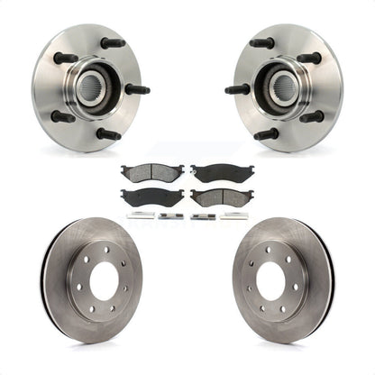 Hub Bearing Brake Rotor & Pad Front Kit For 1999 Ford F-150 4WD with 2-Wheel ABS