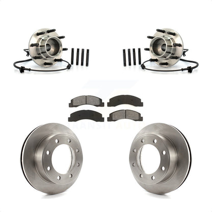 Hub Bearing Assembly Brake Rotor Pads Front Kit For 2001-2005 Ford Excursion 4WD
