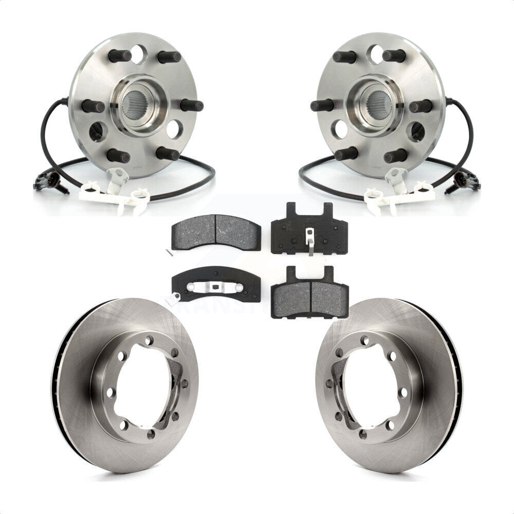 Hub Bearing Brake Rotor Pad Front Kit For Chevrolet Tahoe 4WD with DIESEL engine