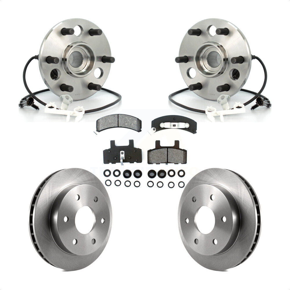 Hub Bearing Brake Rotor Pads Front Kit For K1500 Chevrolet GMC K2500 Yukon Tahoe
