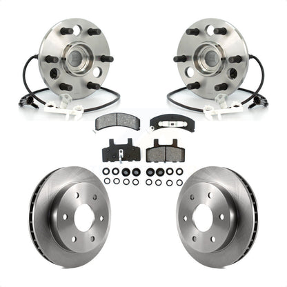 Hub Bearing Brake Rotor Pads Front Kit For K1500 Chevrolet GMC K2500 Yukon Tahoe