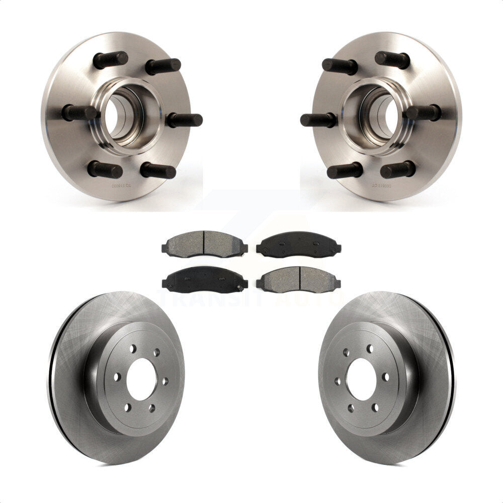 Hub Bearing Disc Brake Rotor Pad Front Kit For Dodge Dakota RWD with 2-Wheel ABS