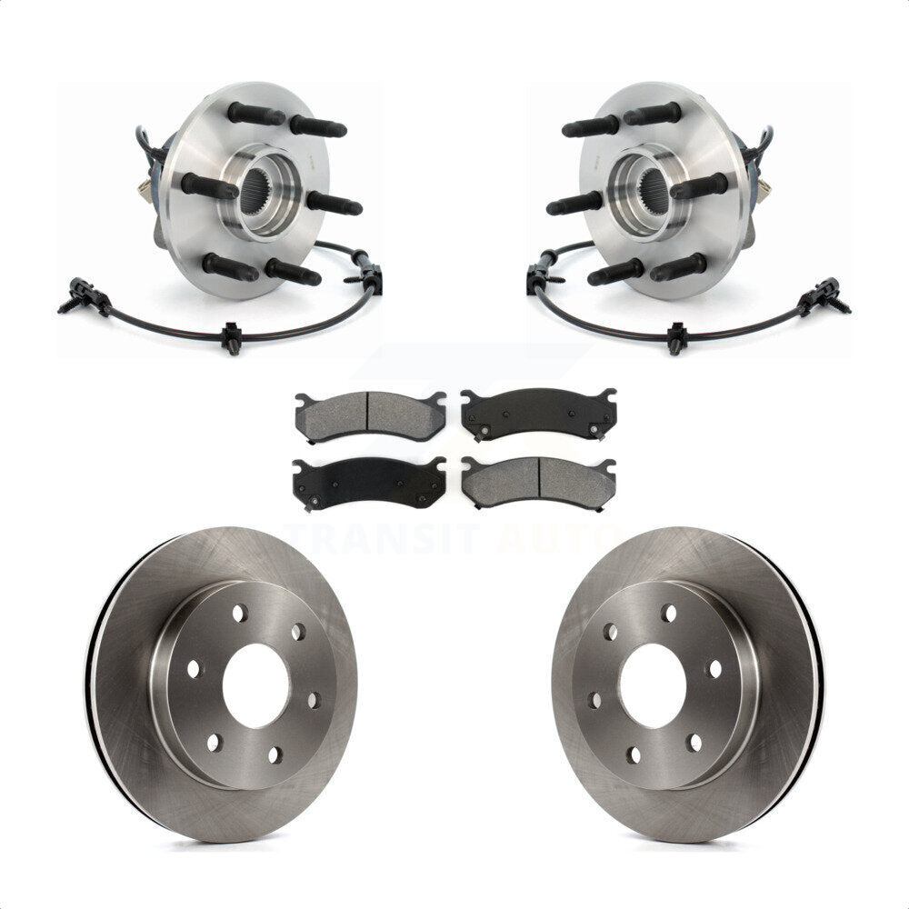 Hub Bearing Brake Rotor Pad Front Kit For Chevrolet GMC Silverado 1500 Sierra XL