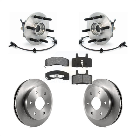 Hub Bearing Brake Rotor Pads Front Kit For 00 Chevrolet Tahoe 4WD with 5.3L/4.8L