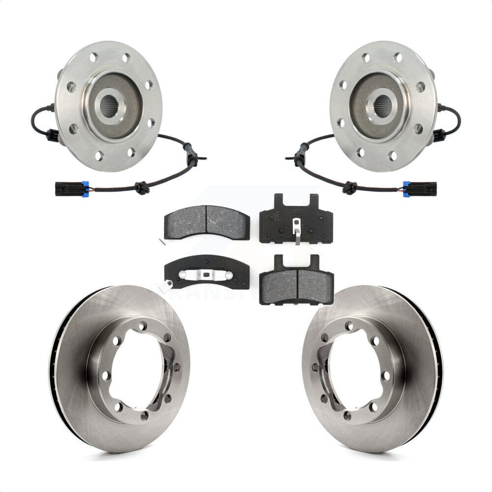 Hub Bearing Brake Rotor Pads Front Kit For K2500 Chevrolet GMC K3500 K1500 Tahoe