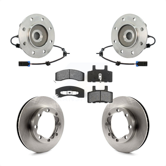Hub Bearing Brake Rotor Pads Front Kit For K2500 Chevrolet GMC K3500 K1500 Tahoe