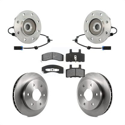 Hub Bearing Assembly Brake Rotor And Pad Front Kit For GMC Yukon Chevrolet Tahoe