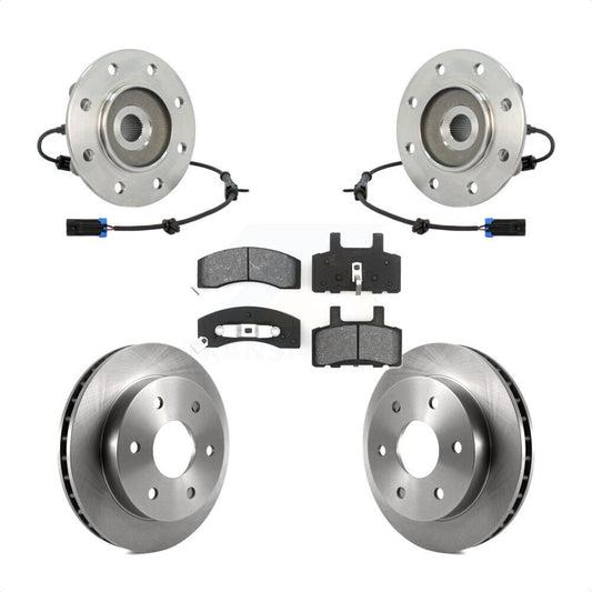 Hub Bearing Assembly Brake Rotor And Pad Front Kit For GMC Yukon Chevrolet Tahoe