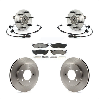 Hub Bearing Disc Brake Rotor Pad Front Kit For Ford Expedition Lincoln Navigator