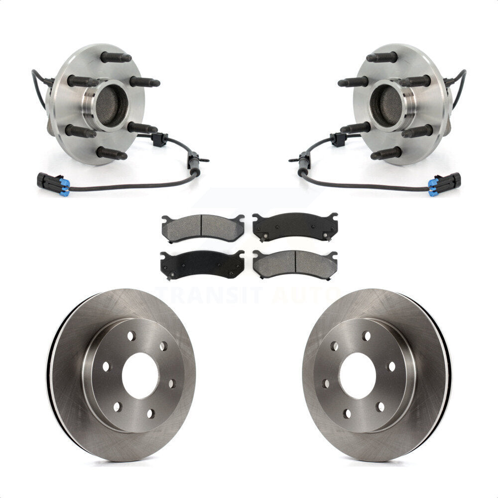 Hub Bearing Disc Brake Rotor & Pads Front Kit For Chevrolet Astro GMC Safari RWD