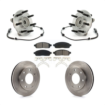 Hub Bearing Assembly Disc Brake Rotor And Pads Front Kit For 2004 Ford F-150 4WD