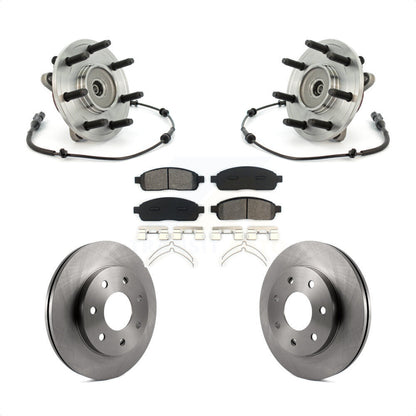 Hub Bearing Assembly Disc Brake Rotors And Pads Front Kit For Ford F-150 4WD