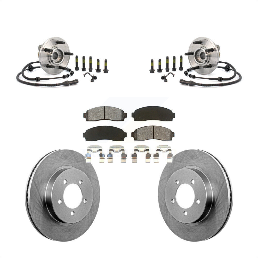 Hub Bearing Disc Brake Rotor Pad Front Kit For Ford Explorer Mercury Mountaineer
