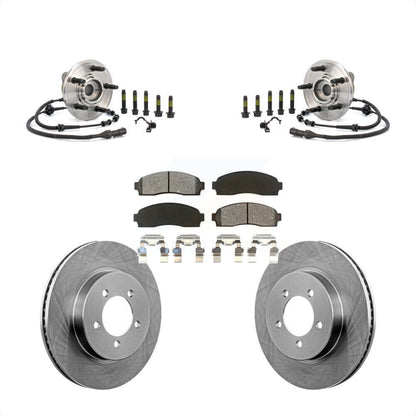 Hub Bearing Disc Brake Rotor Pad Front Kit For Ford Explorer Mercury Mountaineer