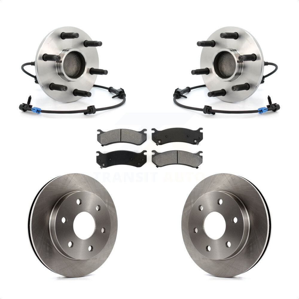 Hub Bearing Brake Rotor Pad Front Kit For Chevrolet GMC Silverado 1500 Sierra XL