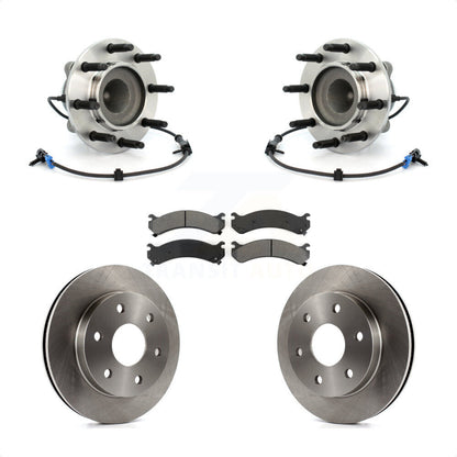 Hub Bearing Brake Rotor Pad Front Kit For 2006 Chevrolet Express 2500 GMC Savana