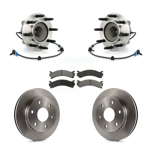 Hub Bearing Brake Rotor Pad Front Kit For 2006 Chevrolet Express 2500 GMC Savana