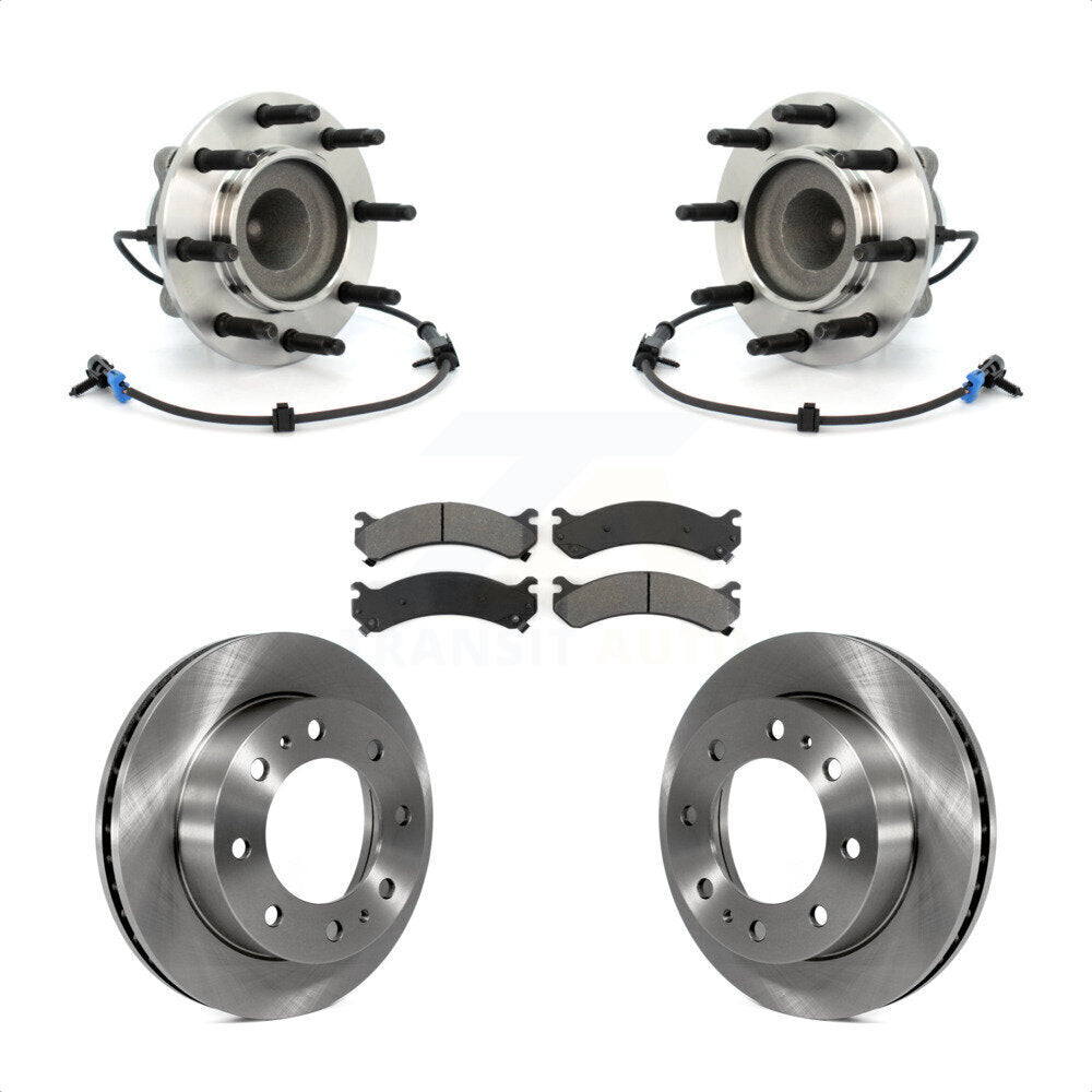 Hub Bearing Brake Rotor Pad Front Kit For Chevrolet GMC Express 2500 Savana 3500