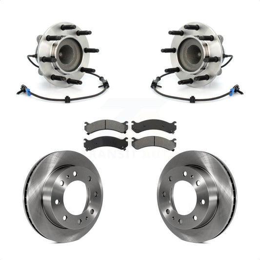Hub Bearing Brake Rotor Pad Front Kit For Chevrolet GMC Express 2500 Savana 3500