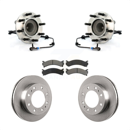 Hub Bearing Brake Rotor Pad Front Kit For Chevrolet Express 3500 GMC Savana 4500
