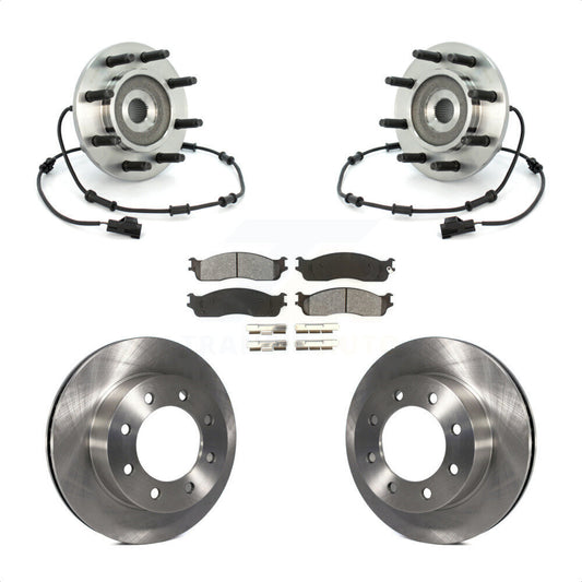 Hub Bearing Disc Brake Rotor Pad Front Kit For 2003-2005 Dodge Ram 2500 3500 4WD