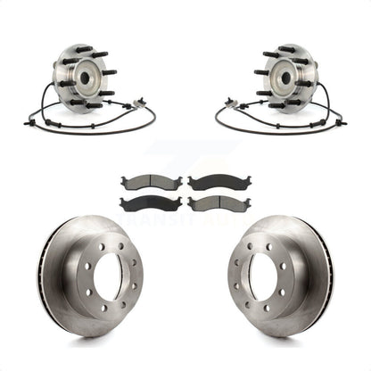 Hub Bearing Assembly Disc Brake Rotor And Pads Front Kit For Dodge Ram 2500 3500