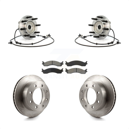 Hub Bearing Assembly Disc Brake Rotor And Pads Front Kit For Dodge Ram 2500 3500