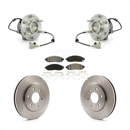 Hub Bearing Disc Brake Rotor & Pads Front Kit For Nissan Frontier Suzuki Equator
