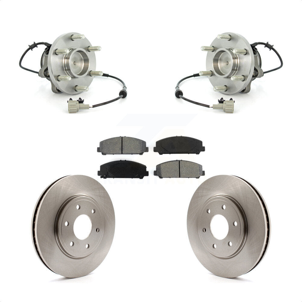 Hub Bearing Assembly Disc Brake Rotors And Pads Front Kit For Suzuki Equator