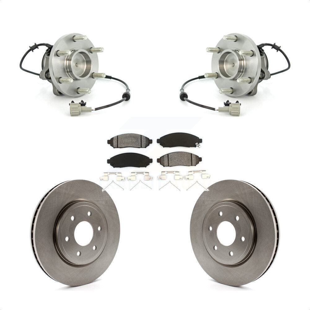 Hub Bearing Disc Brake Rotor Pad Front Kit For Nissan Frontier Pathfinder Xterra