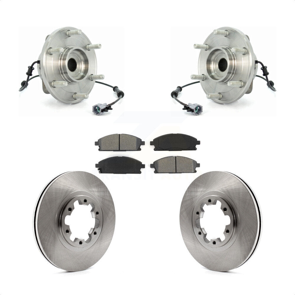 Hub Bearing Disc Brake Rotor & Pad Front Kit For 2004 Nissan Pathfinder To 07 04