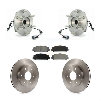 Hub Bearing Assembly Disc Brake Rotors And Pads Front Kit For INFINITI QX56