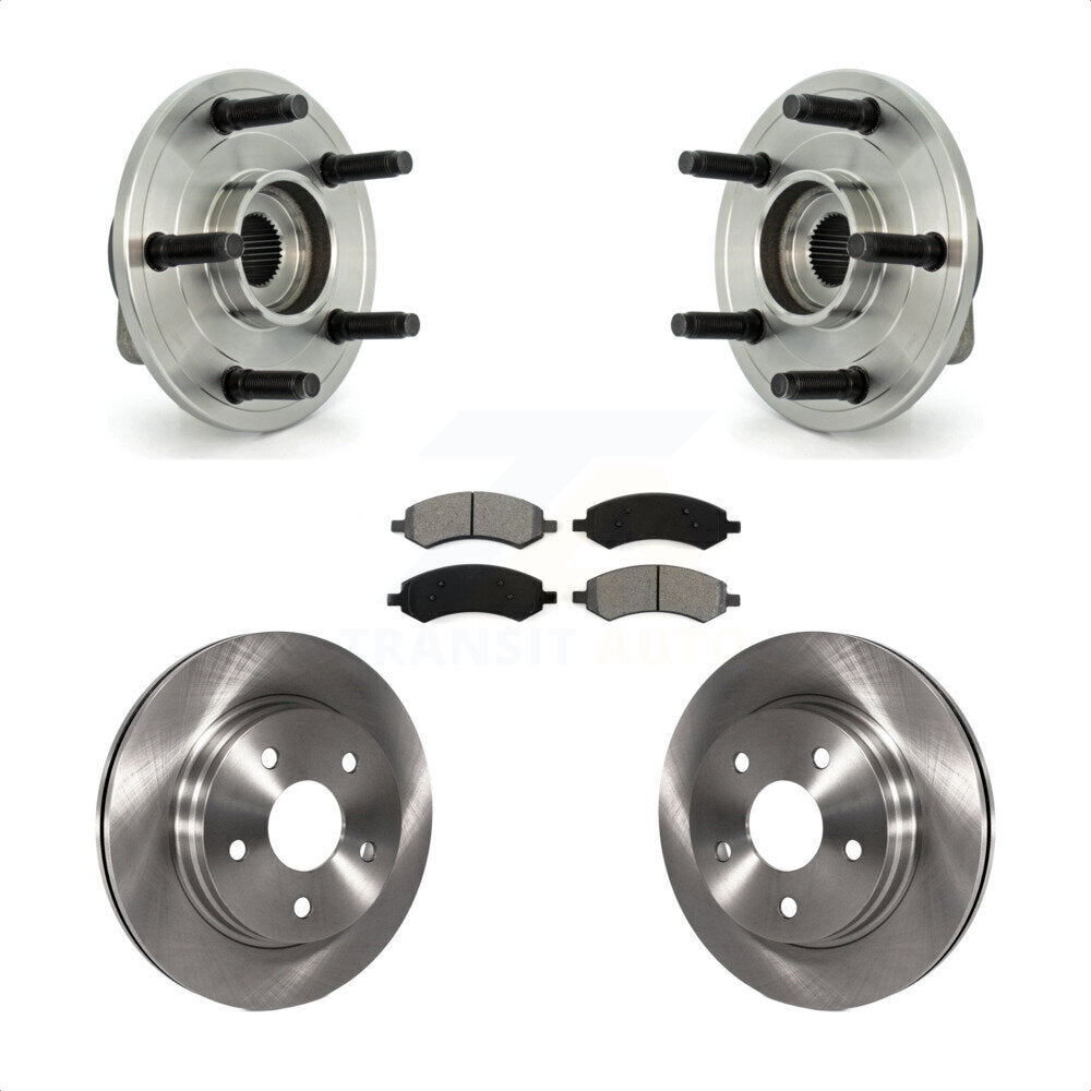 Hub Bearing Disc Brake Rotor Pads Front Kit For Dodge Ram 1500 With 5 Lug Wheels