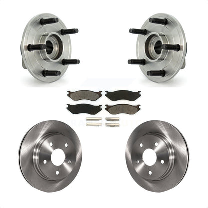 Hub Bearing Disc Brake Rotor Pads Front Kit For Dodge Ram 1500 With 5 Lug Wheels